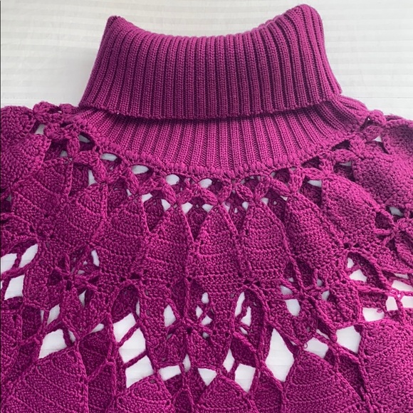 Vivienne Tam Cropped Sweater with Cut Outs, Sz M - Picture 2 of 4